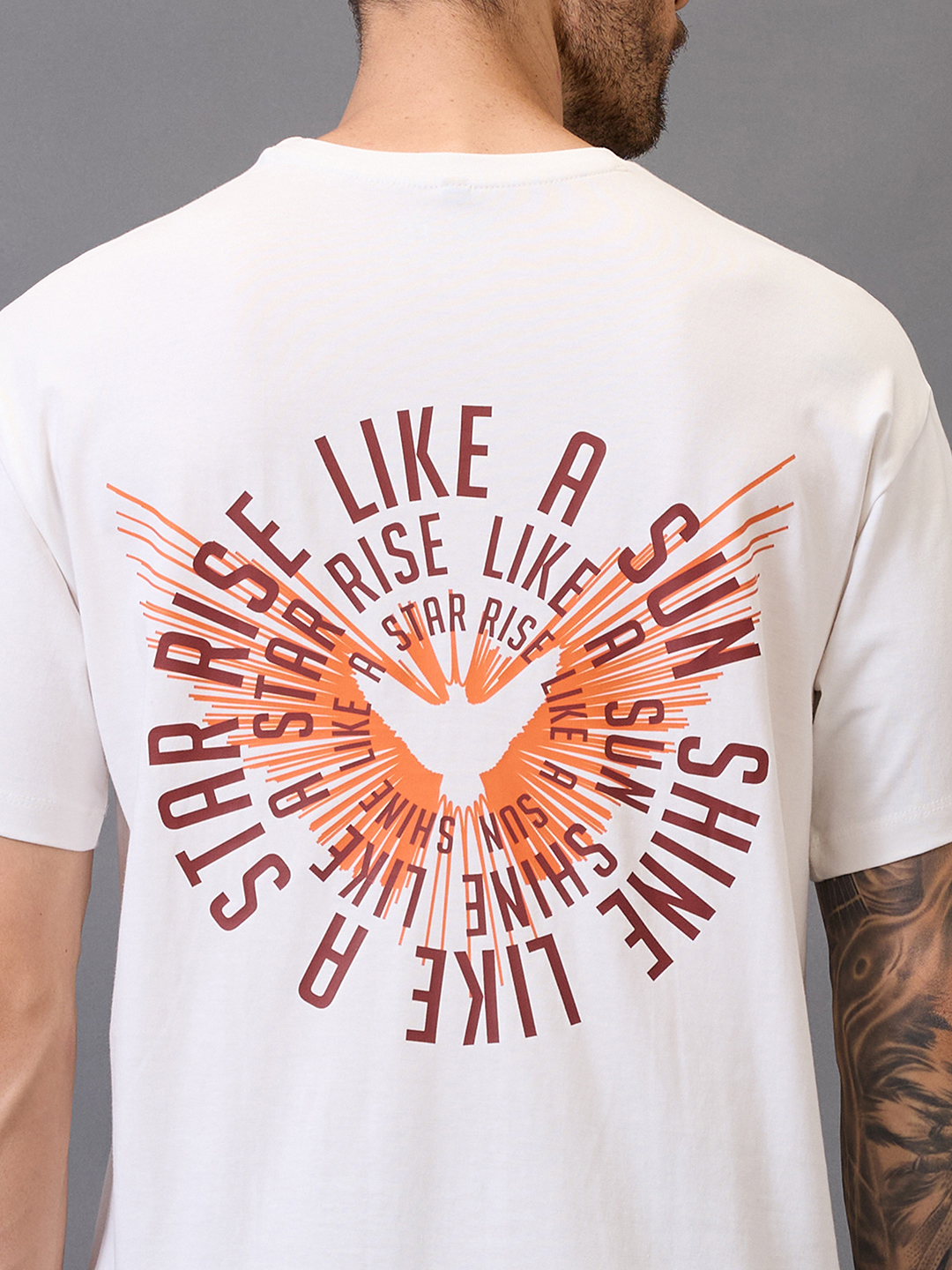 Sunrisers Hyderabad Rise Like a Star Oversized T-Shirt for Men (4)