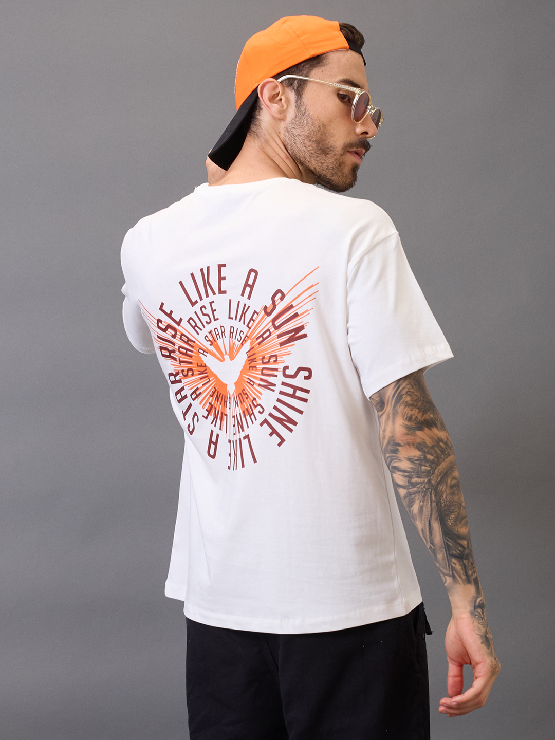 Sunrisers Hyderabad Rise Like a Star Oversized T-Shirt for Men (2)