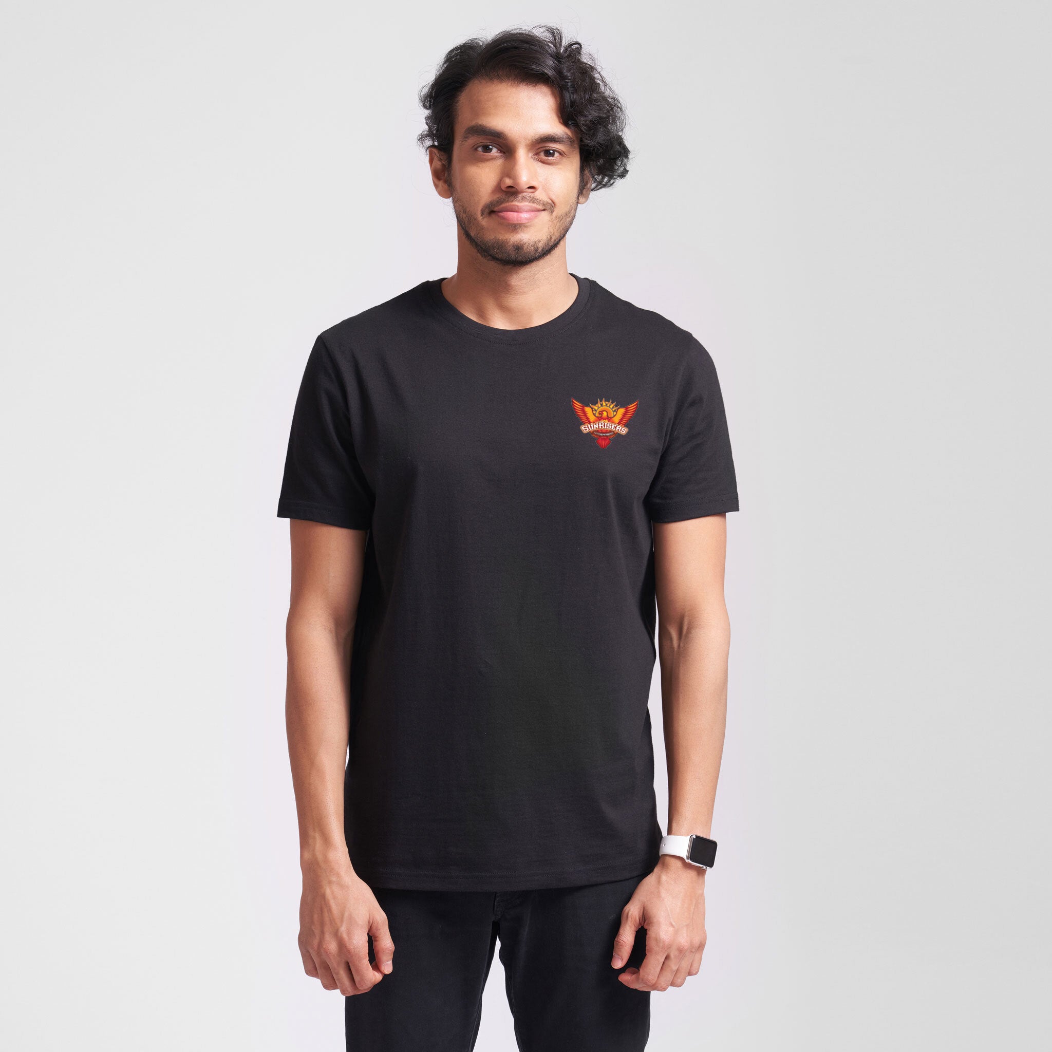 Sunrisers Hyderabad SRH Bhuvi Black Regular Fit Fan Jersey (1)
