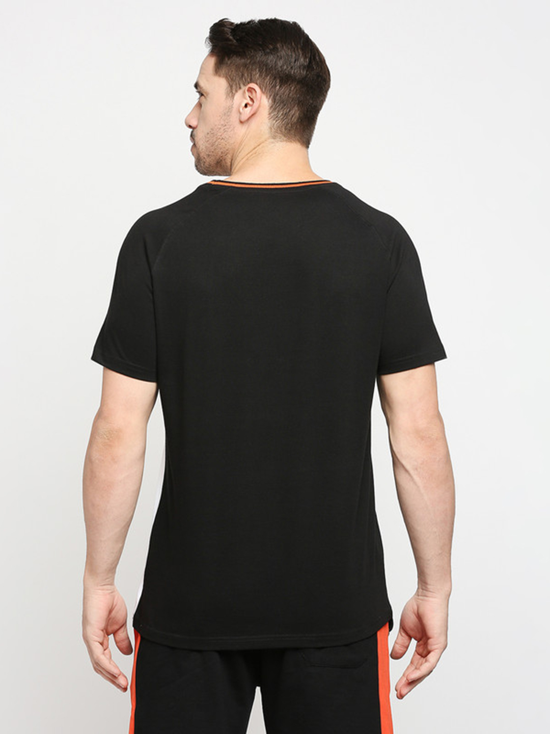 Sunrisers Hyderabad SRH Men White-Black and Orange Round Neck T-Shirt (2)