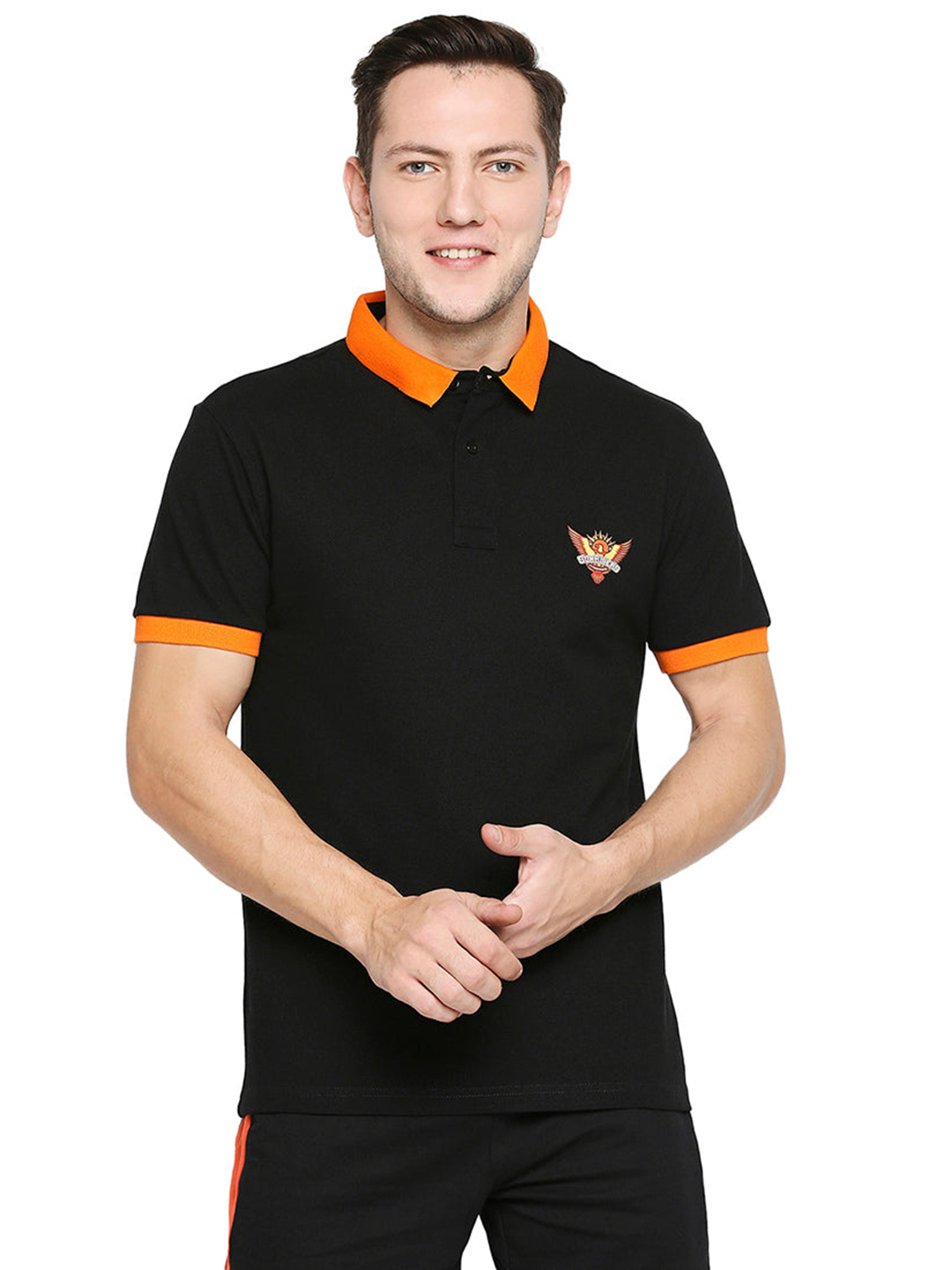 Sunrisers Hyderabad SRH Men's Black Regular Fit T-Shirt (1)