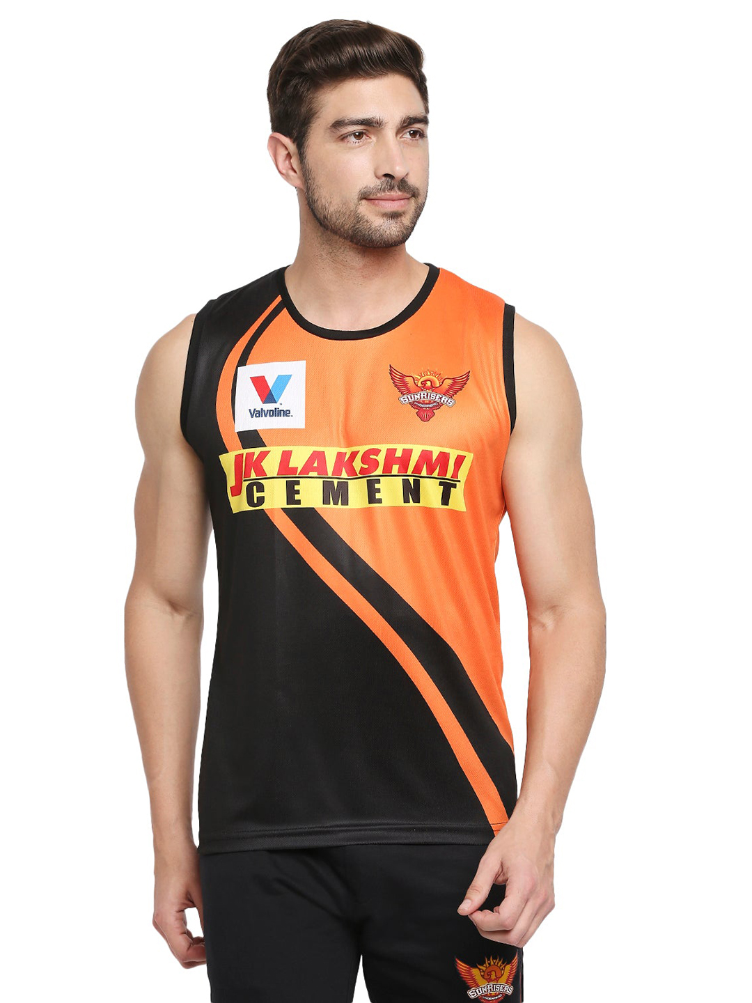 Sunrisers Hyderabad SRH Men's Regular Fit Training Replica Sleeveless Jersey (1)