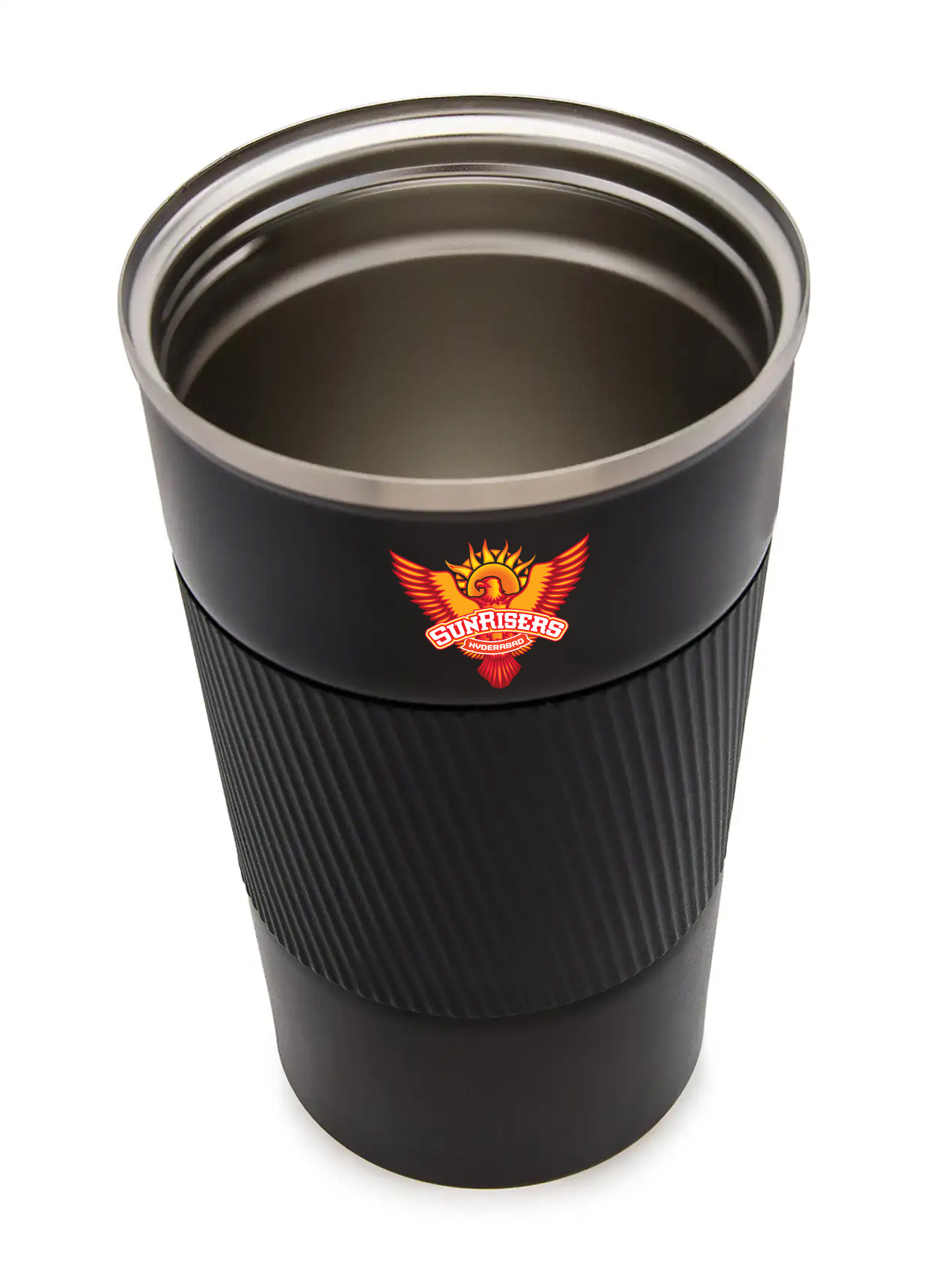 Sunrisers Hyderabad Vacuum Insulated Double-Walled with Spill Proof Flip Top Stainless Steel Coffee Tumbler - 400 ML (Bl (7)