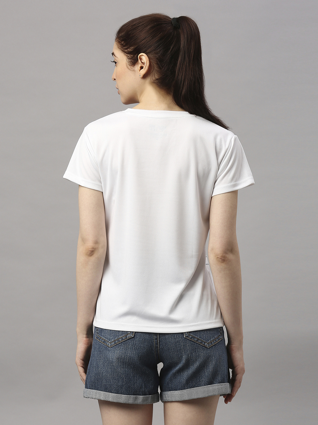 Sunrisers Hyderabad Women White All Over Print Half Sleeves Round Neck Polyester T-Shirt (3)