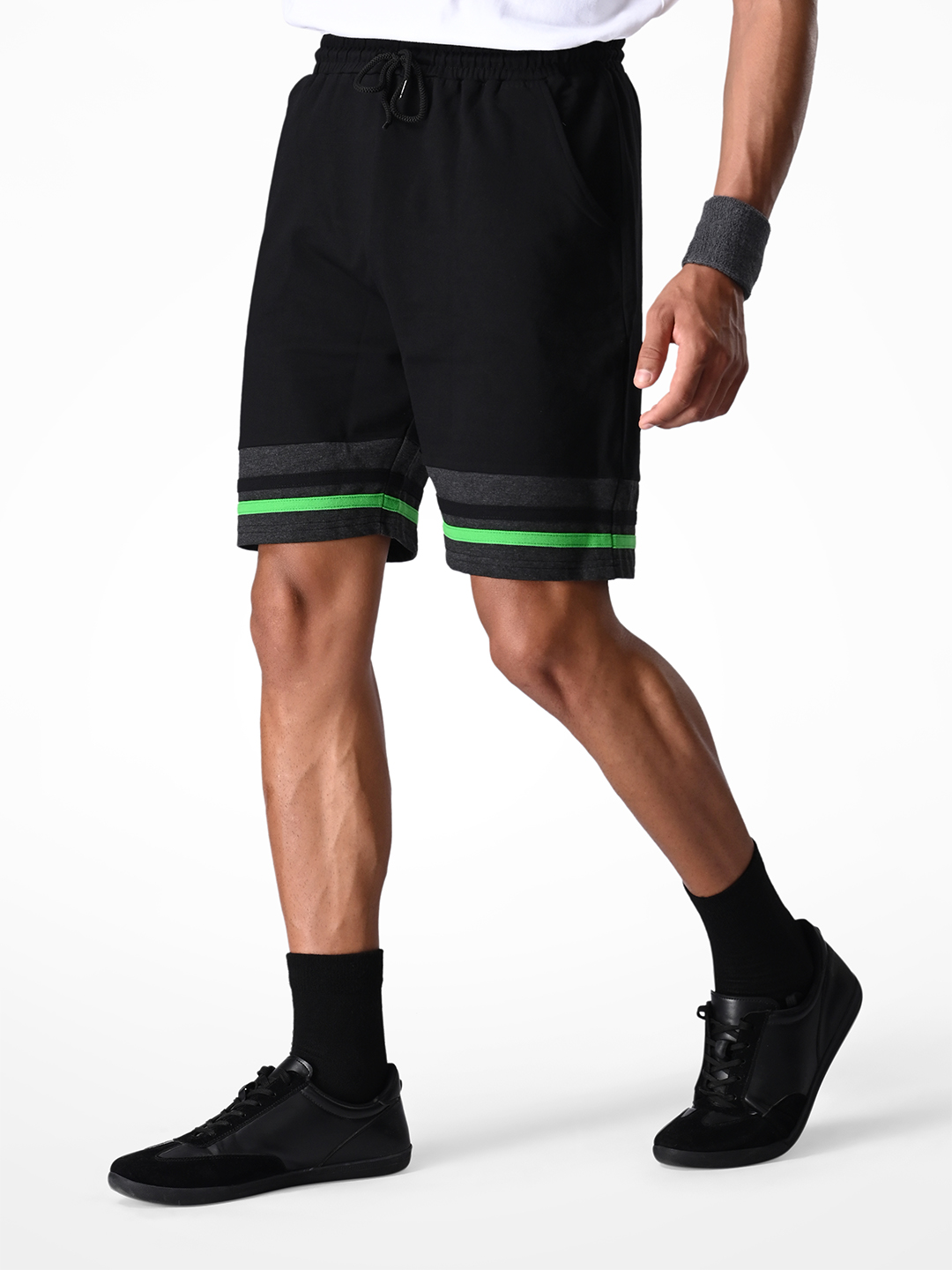 Anthra Melange Shorts with Logo