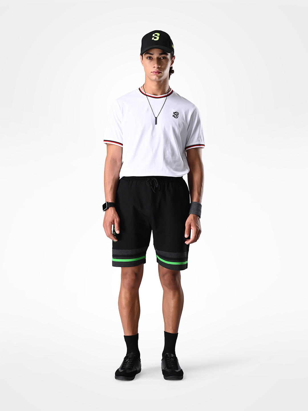 Supa Anthra Melange Shorts with Logo (6)