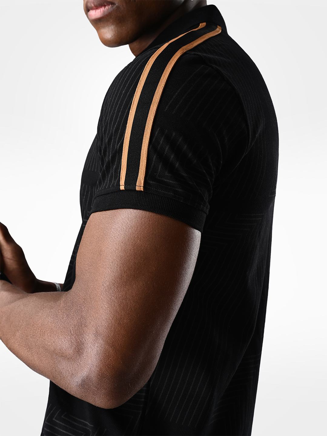 Supa AOP Black & Gold Polo T-shirt (6)