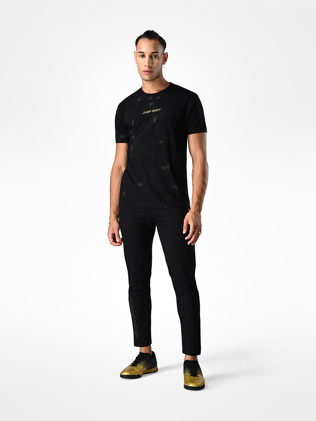 Supa AOP Black Gold Printed T-shirt (6)