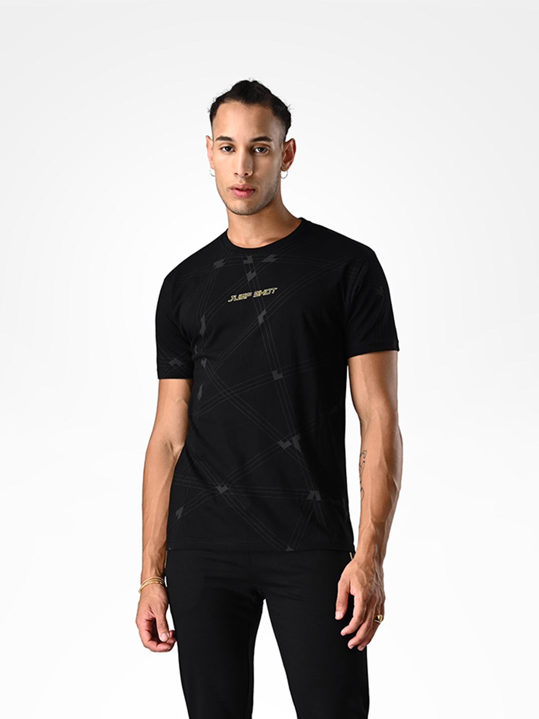 AOP Black Gold Printed T-shirt