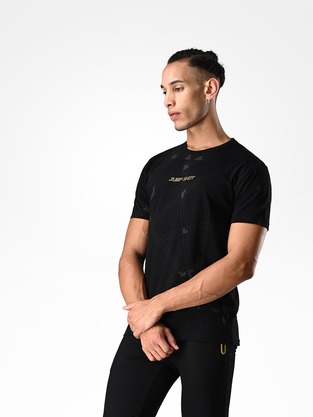 Supa AOP Black Gold Printed T-shirt (2)