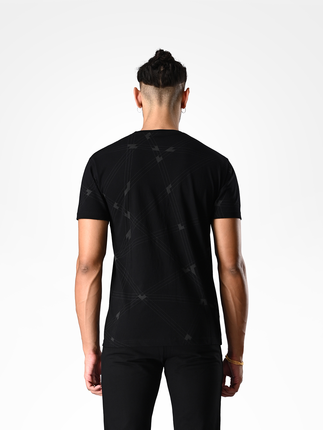 Supa AOP Black Gold Printed T-shirt (3)