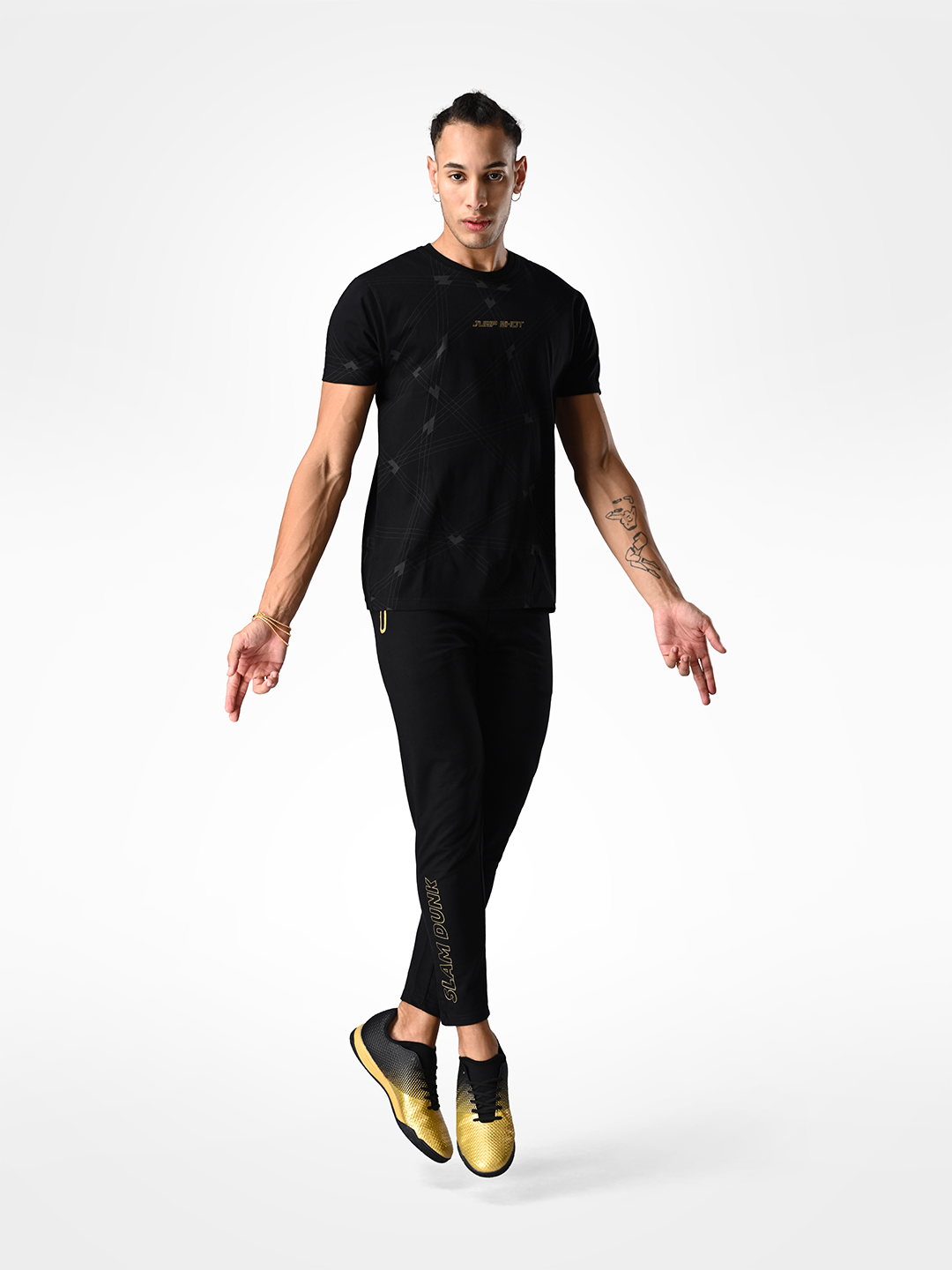 Supa AOP Black Gold Printed T-shirt (7)