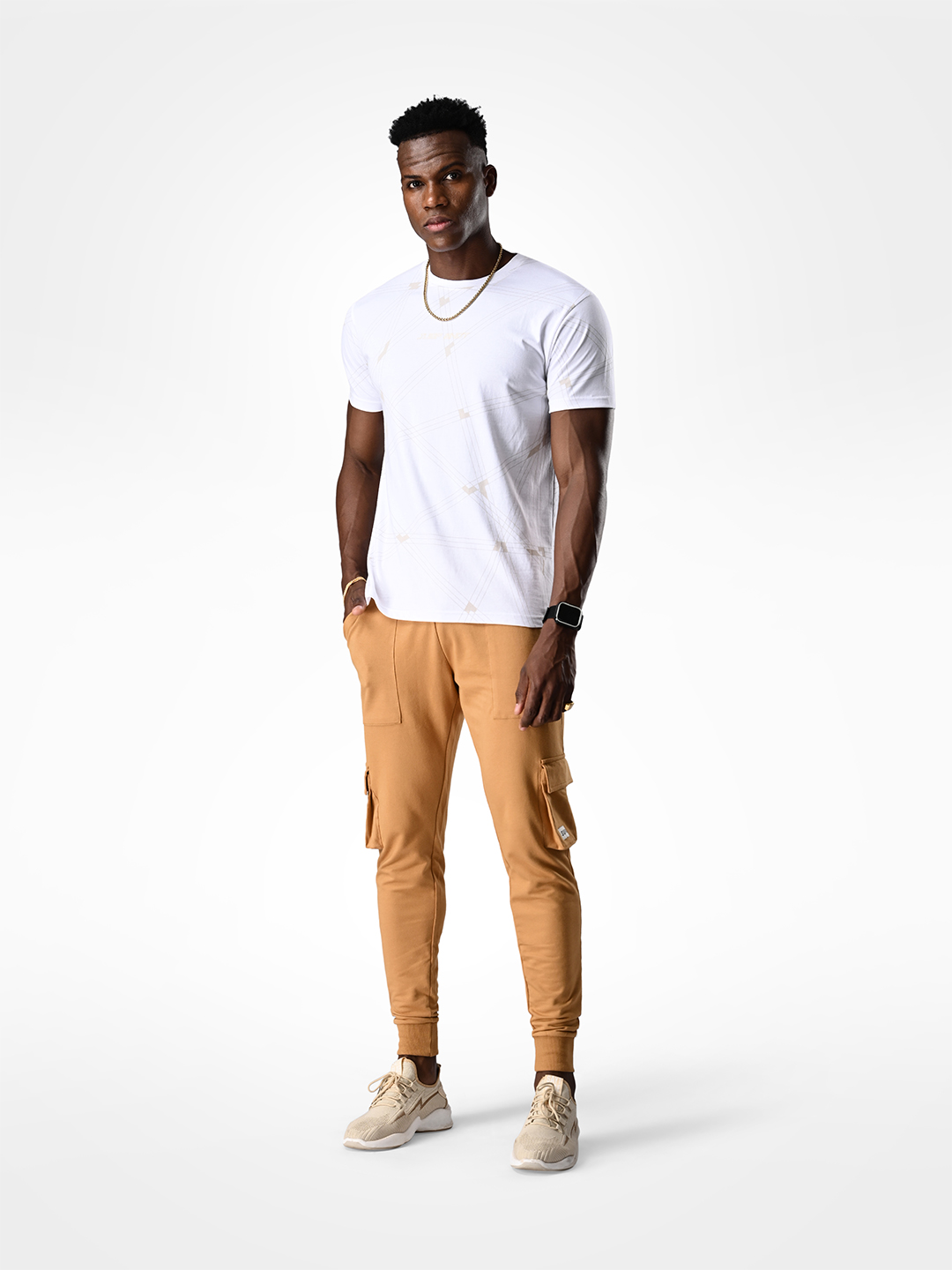 Supa AOP White Gold Printed T-shirt (6)