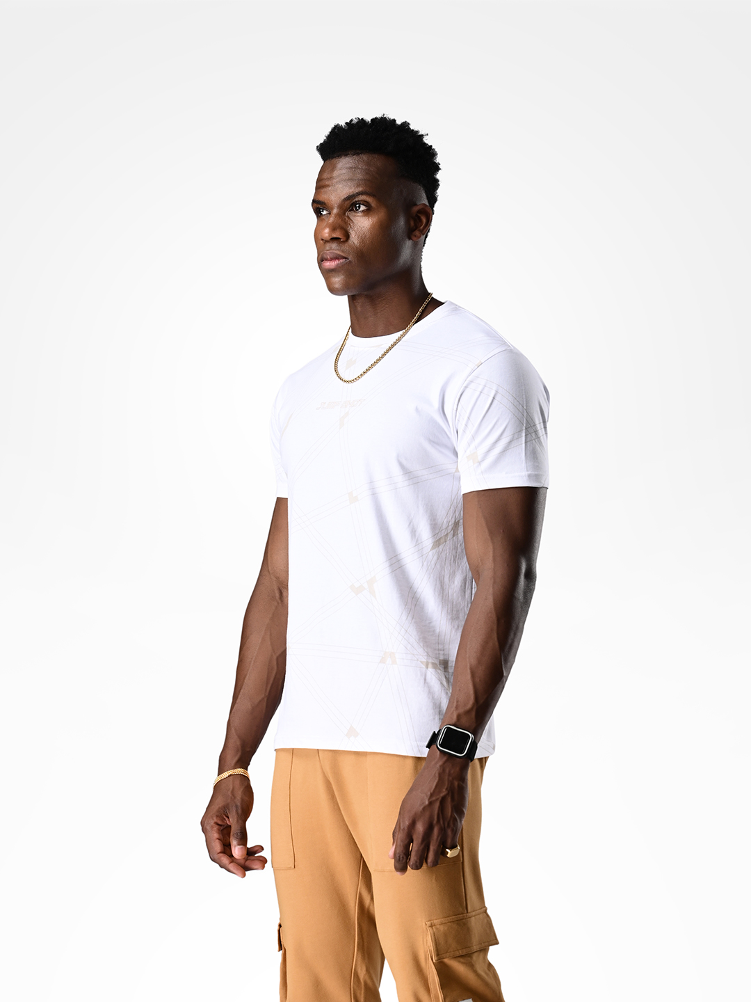 Supa AOP White Gold Printed T-shirt (2)
