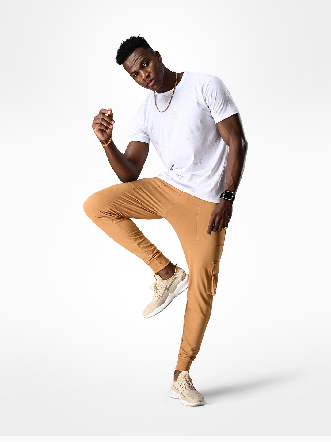 Supa AOP White Gold Printed T-shirt (7)