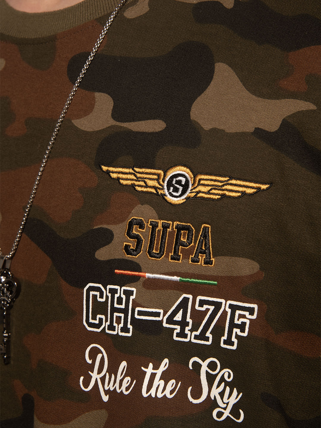 Supa Aviation Forest Green Camo Graphic Oversized T-shirt (5)