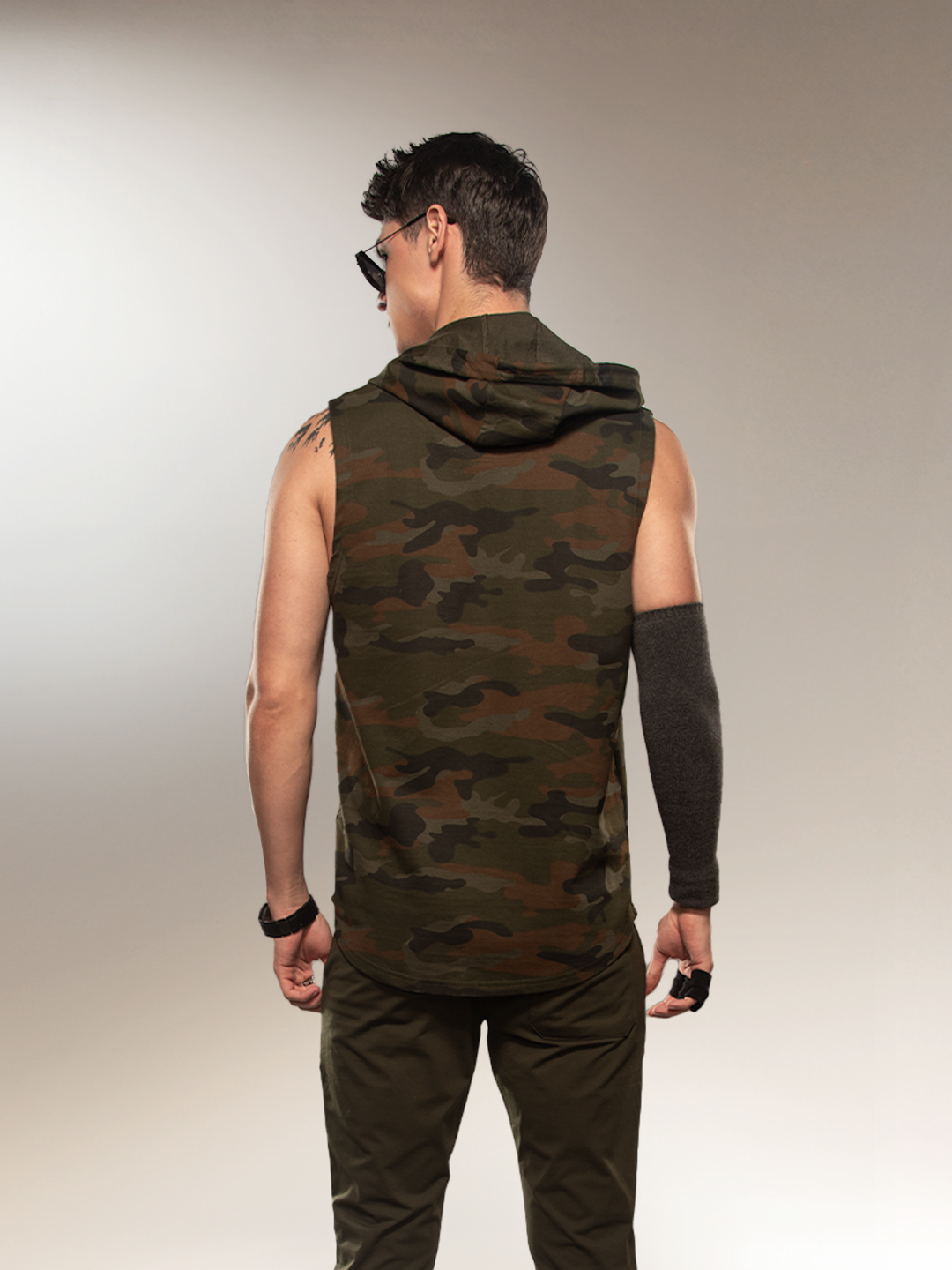 Supa Aviation Looper Green Camo Sleeveless Hoodie (4)