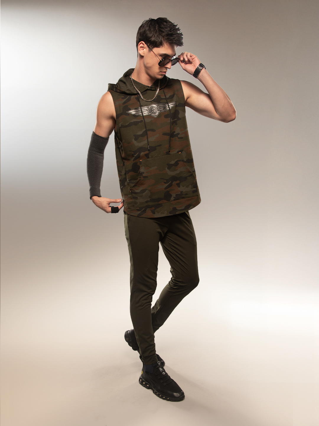 Supa Aviation Looper Green Camo Sleeveless Hoodie (5)