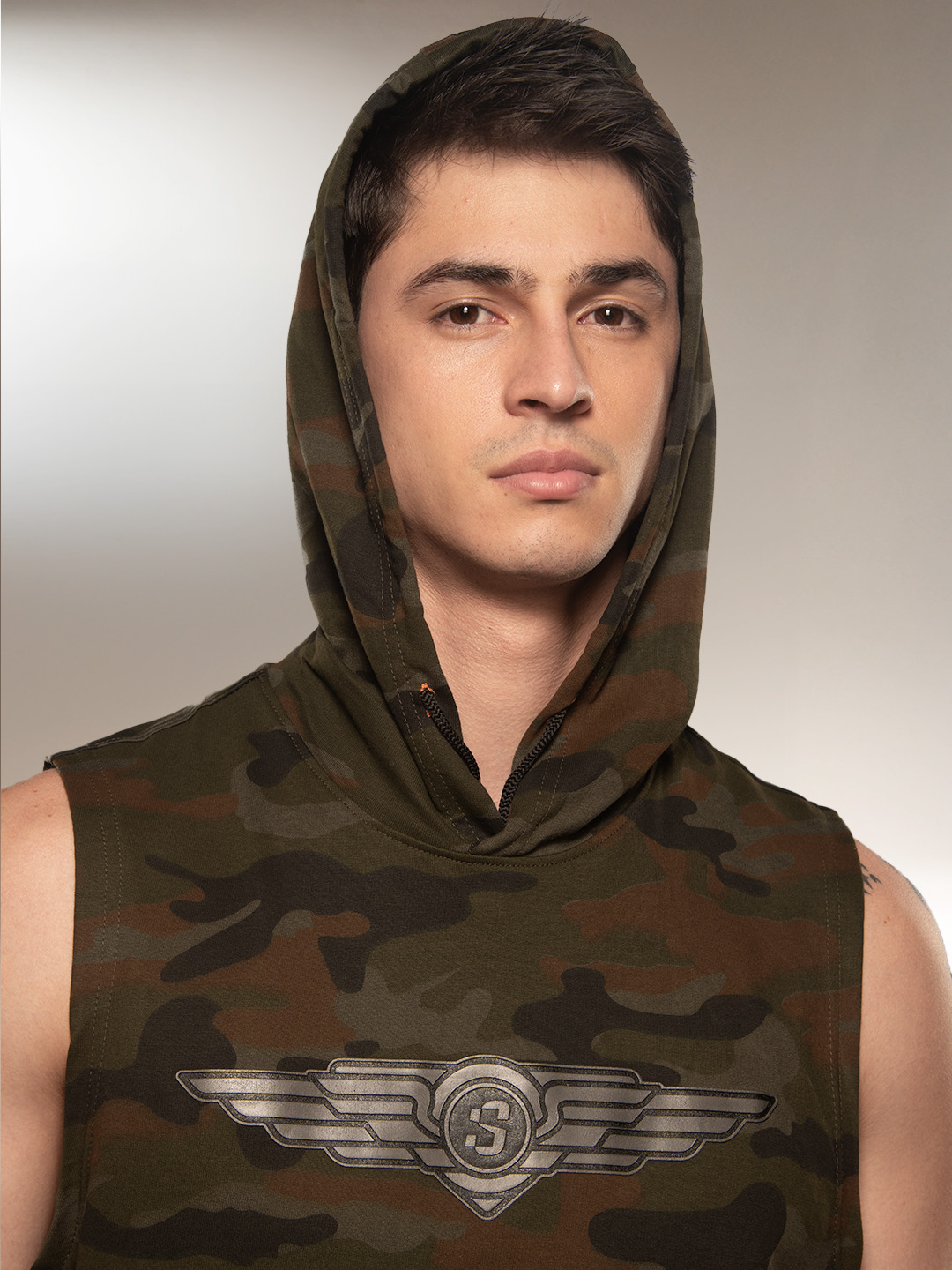 Supa Aviation Looper Green Camo Sleeveless Hoodie (6)