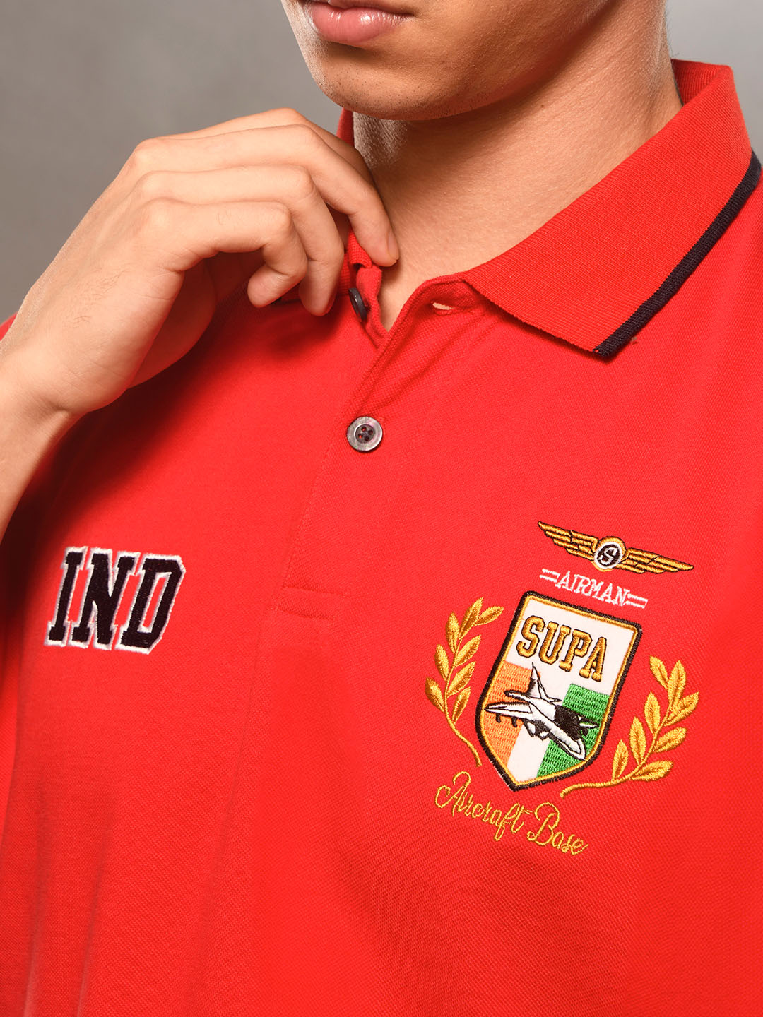 Supa Aviation Magma Red Pique Core Polo (5)