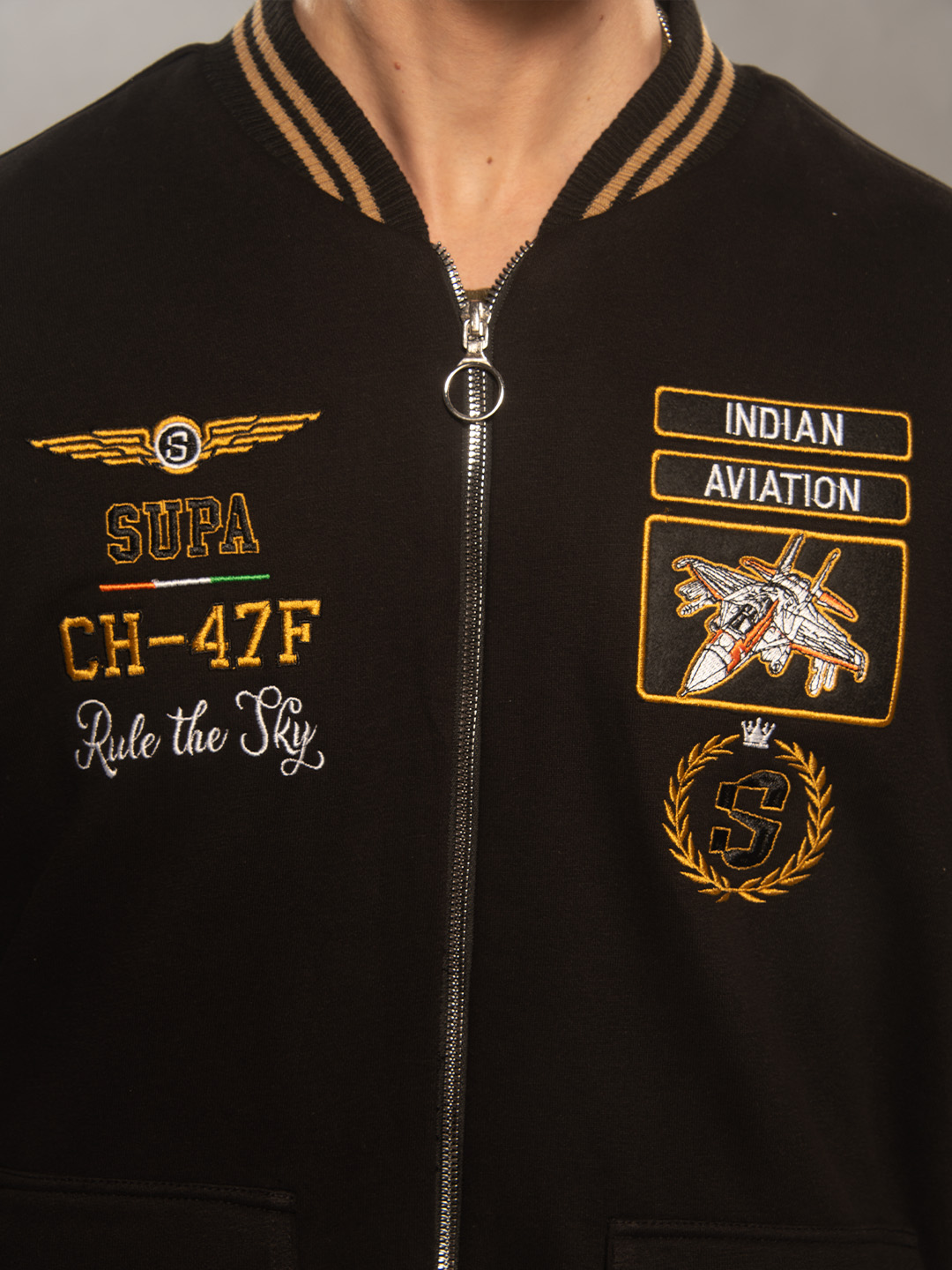 Supa Aviation Marine Black Jacket (4)