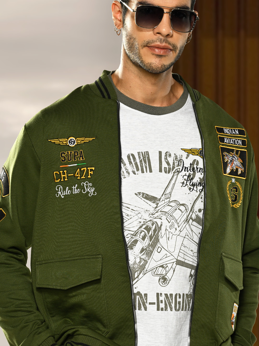 Supa Aviation Marine Green Jacket (6)