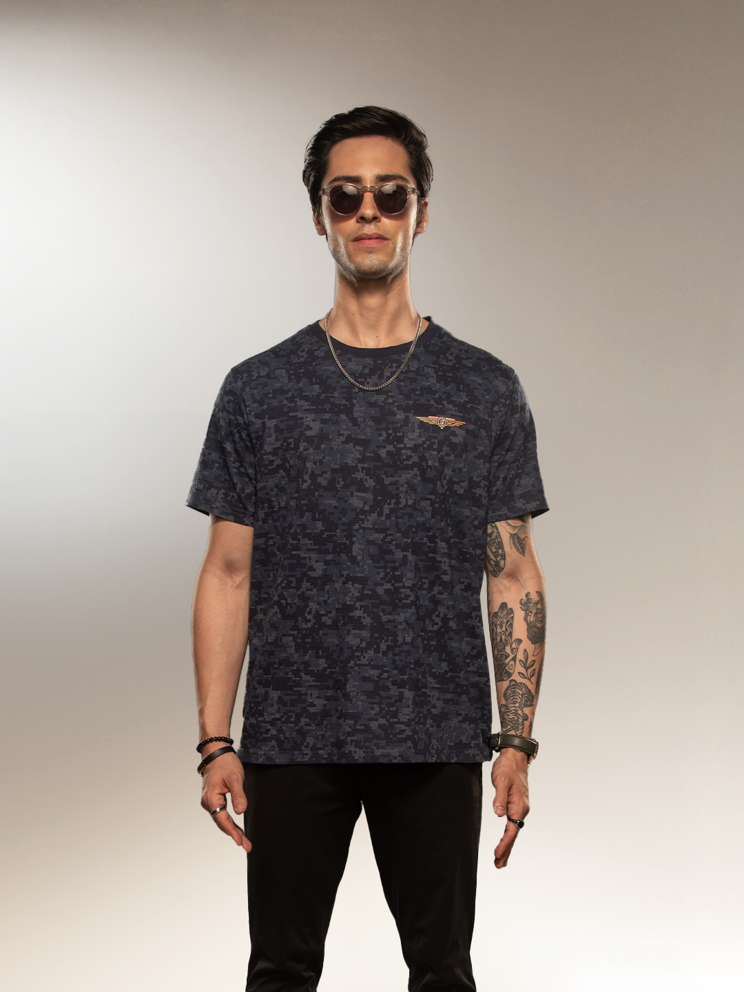 Aviation Raptor Navy Camo T-shirt