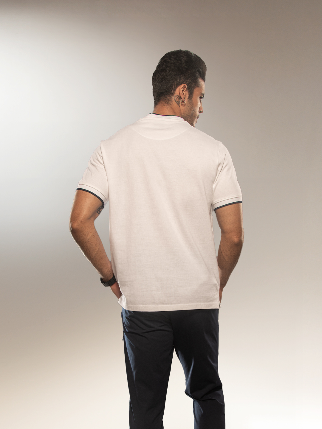 Supa Aviation SeaSalt White Navy Pique Cut & Sew T-shirt (3)