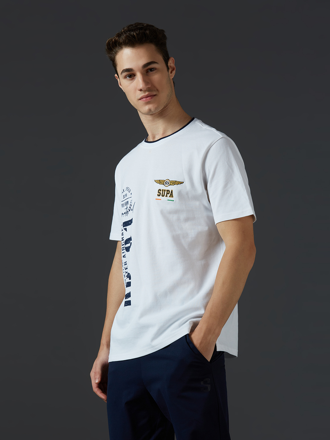 Supa Aviation Snowy White Pique Graphic T-shirt (3)