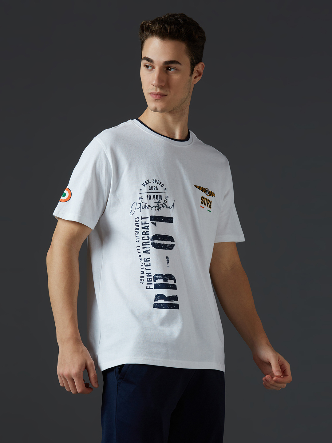 Supa Aviation Snowy White Pique Graphic T-shirt (4)