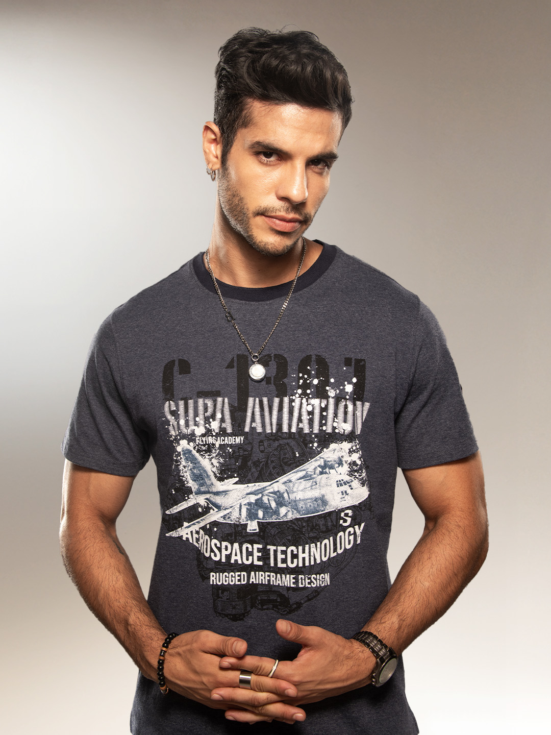 Supa Aviation Storm Navy Graphic T-shirt (4)