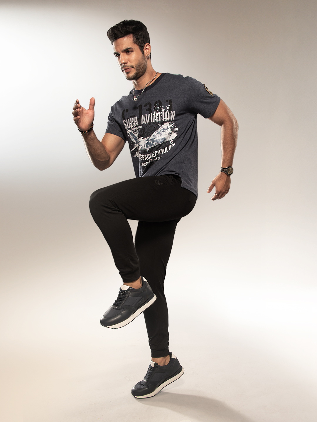 Supa Aviation Storm Navy Graphic T-shirt (7)