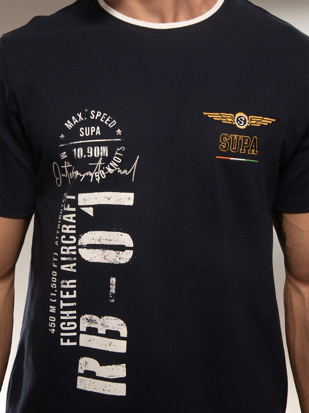 Supa Aviation Thunder Navy Pique Graphic T-shirt (5)
