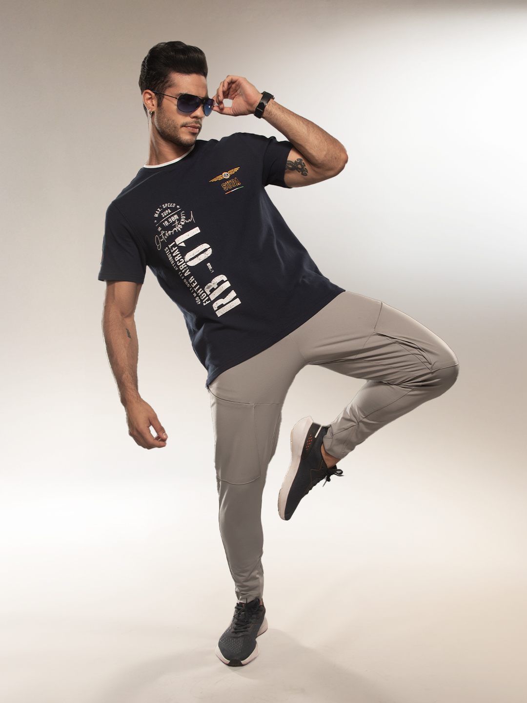 Supa Aviation Thunder Navy Pique Graphic T-shirt (7)