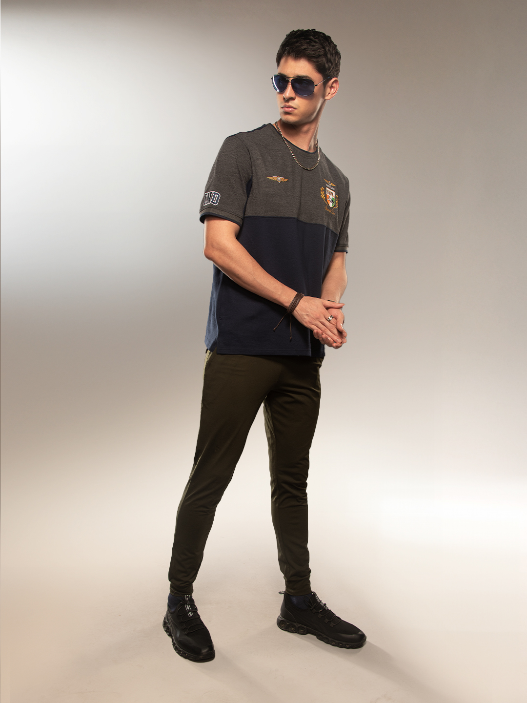 Supa Aviation Titan Anthra Navy Pique Cut & Sew T-shirt (2)