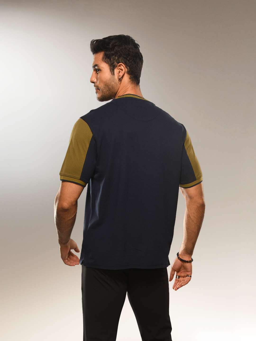 Supa Aviation Viper Green Navy Cut & Sew T-shirt (3)