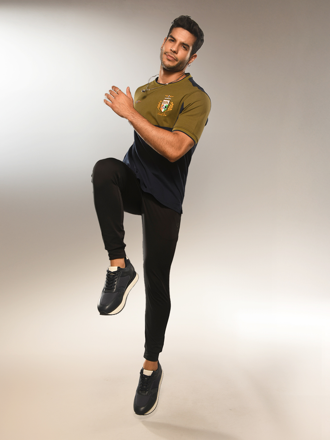 Supa Aviation Viper Green Navy Cut & Sew T-shirt (7)