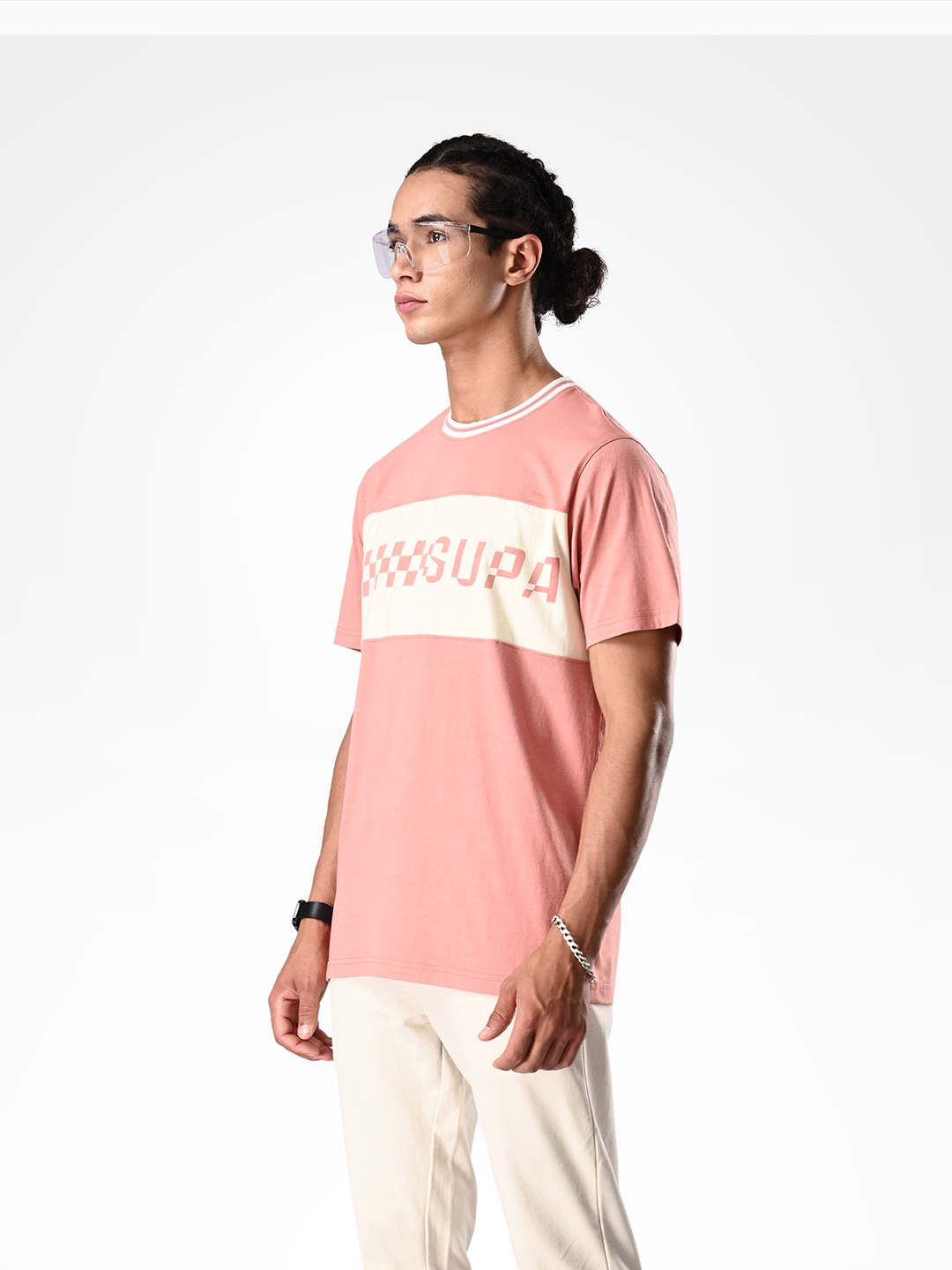 Supa Bamboo Desert Pink Bone T-shirt (2)