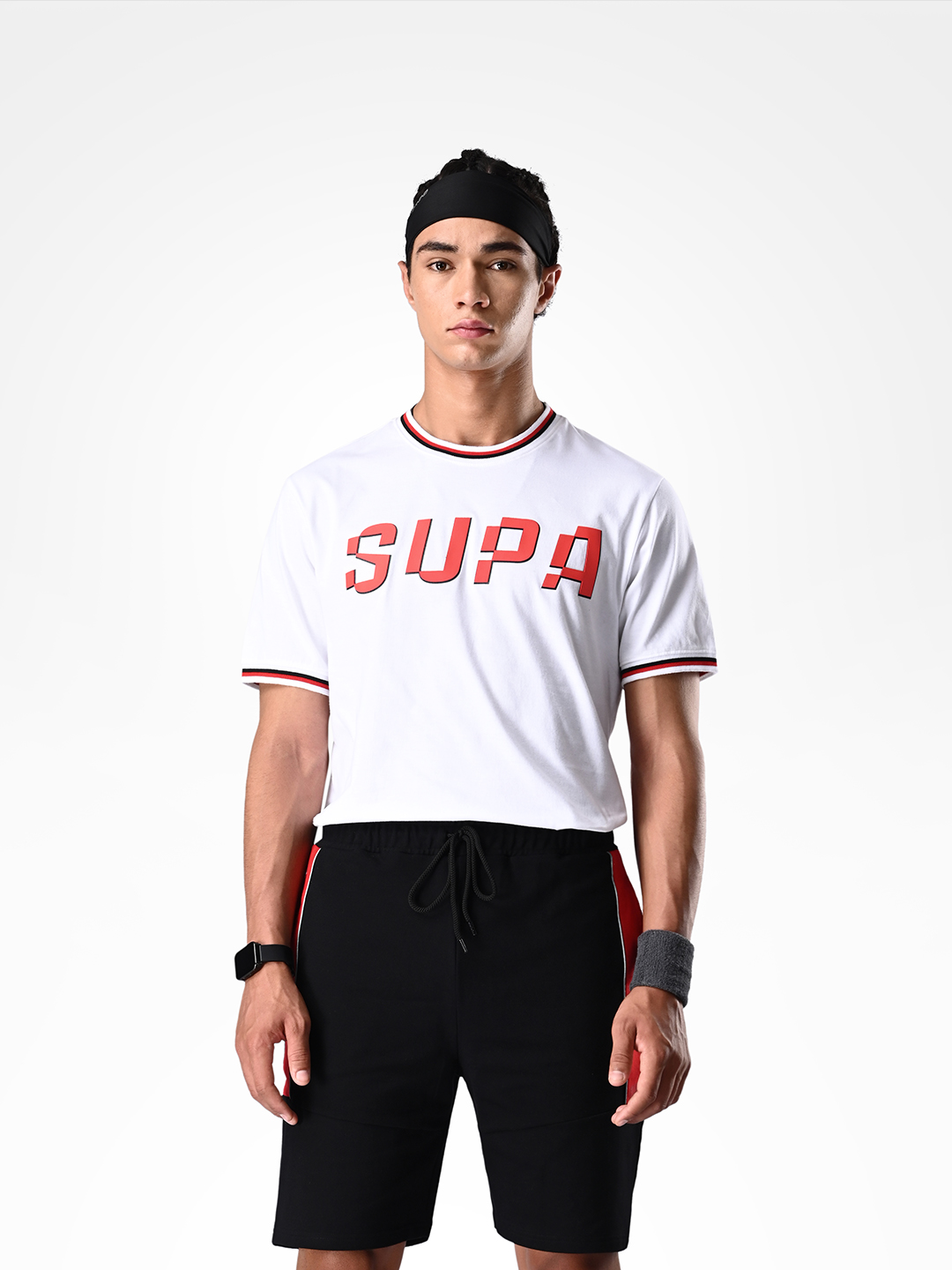 Supa Black and Red Reflective Shorts (6)