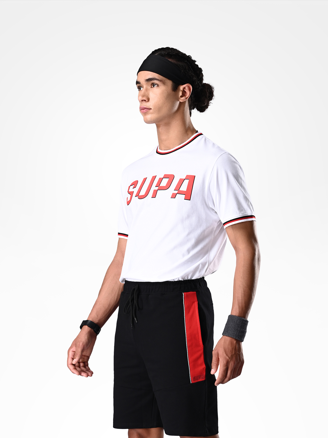 Supa Black and Red Reflective Shorts (3)