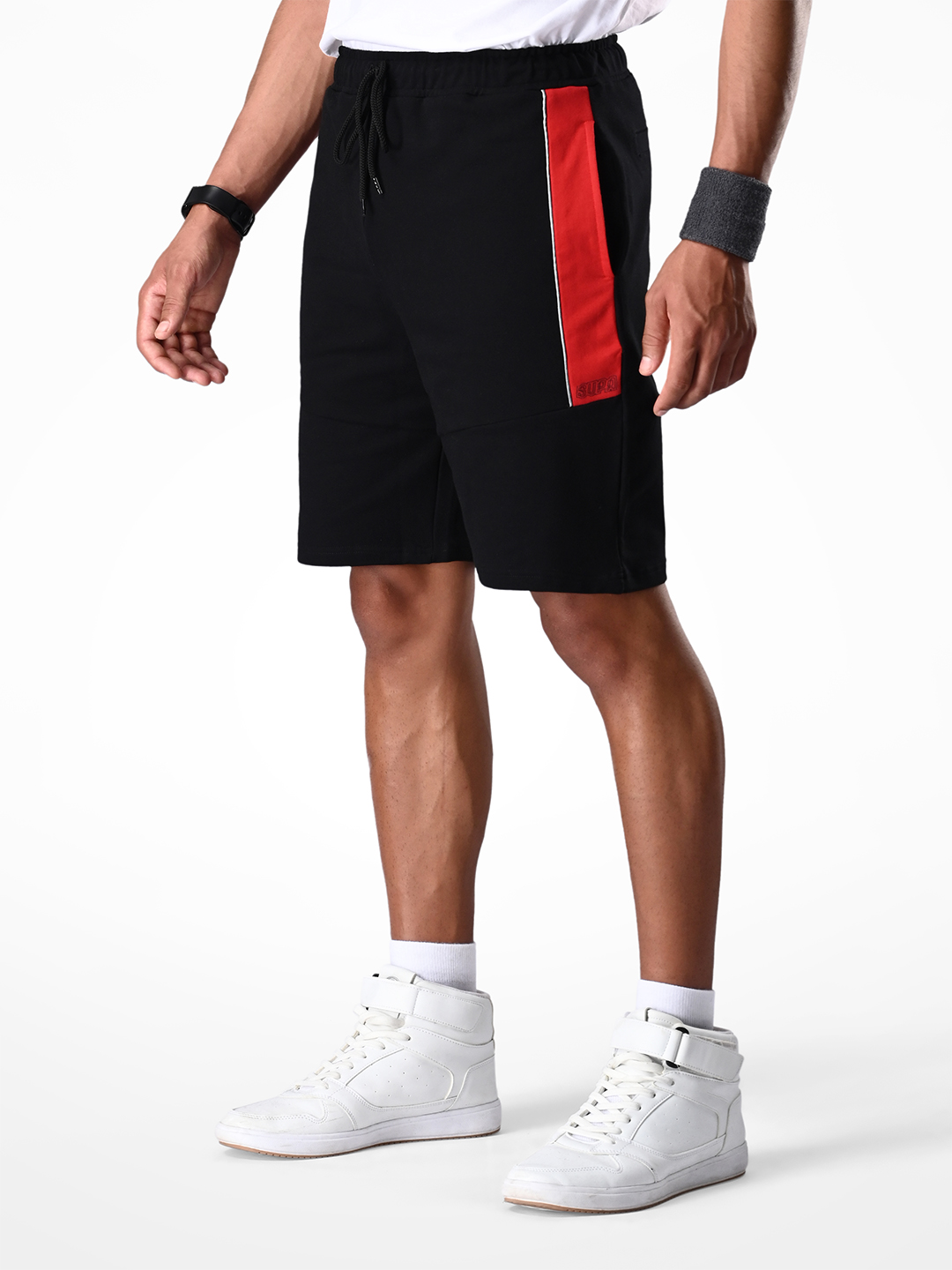 Black and Red Reflective Shorts