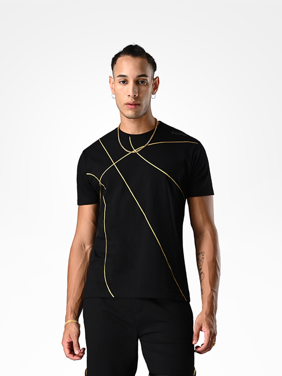 Black Basketball Gold Foil T-shirt