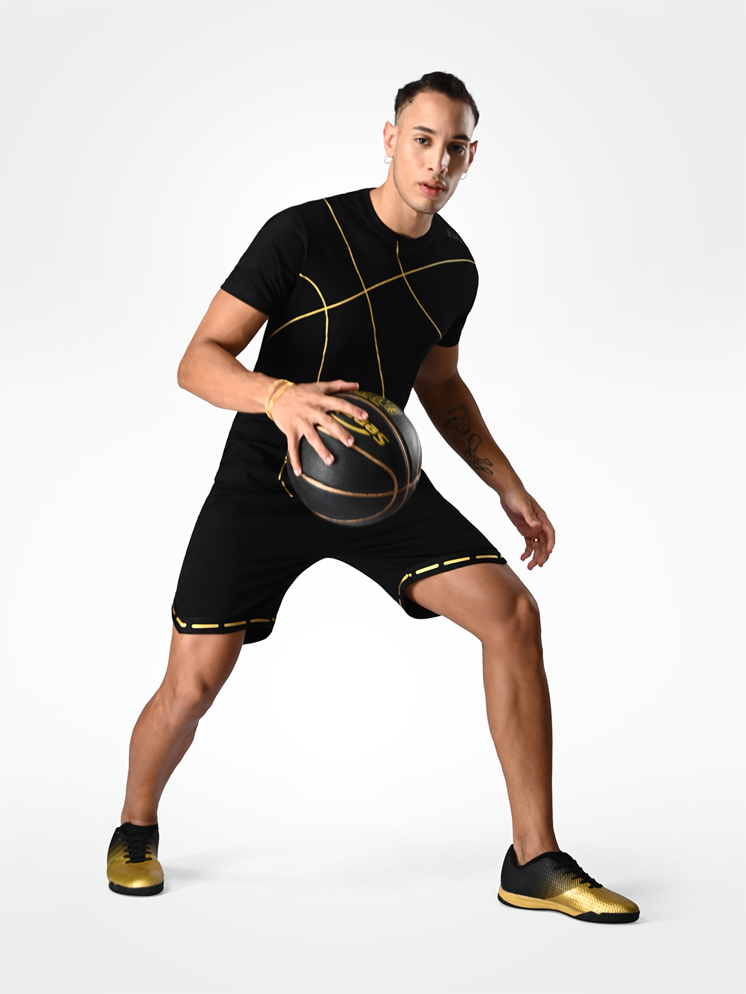 Supa Black Basketball Gold Foil T-shirt (8)