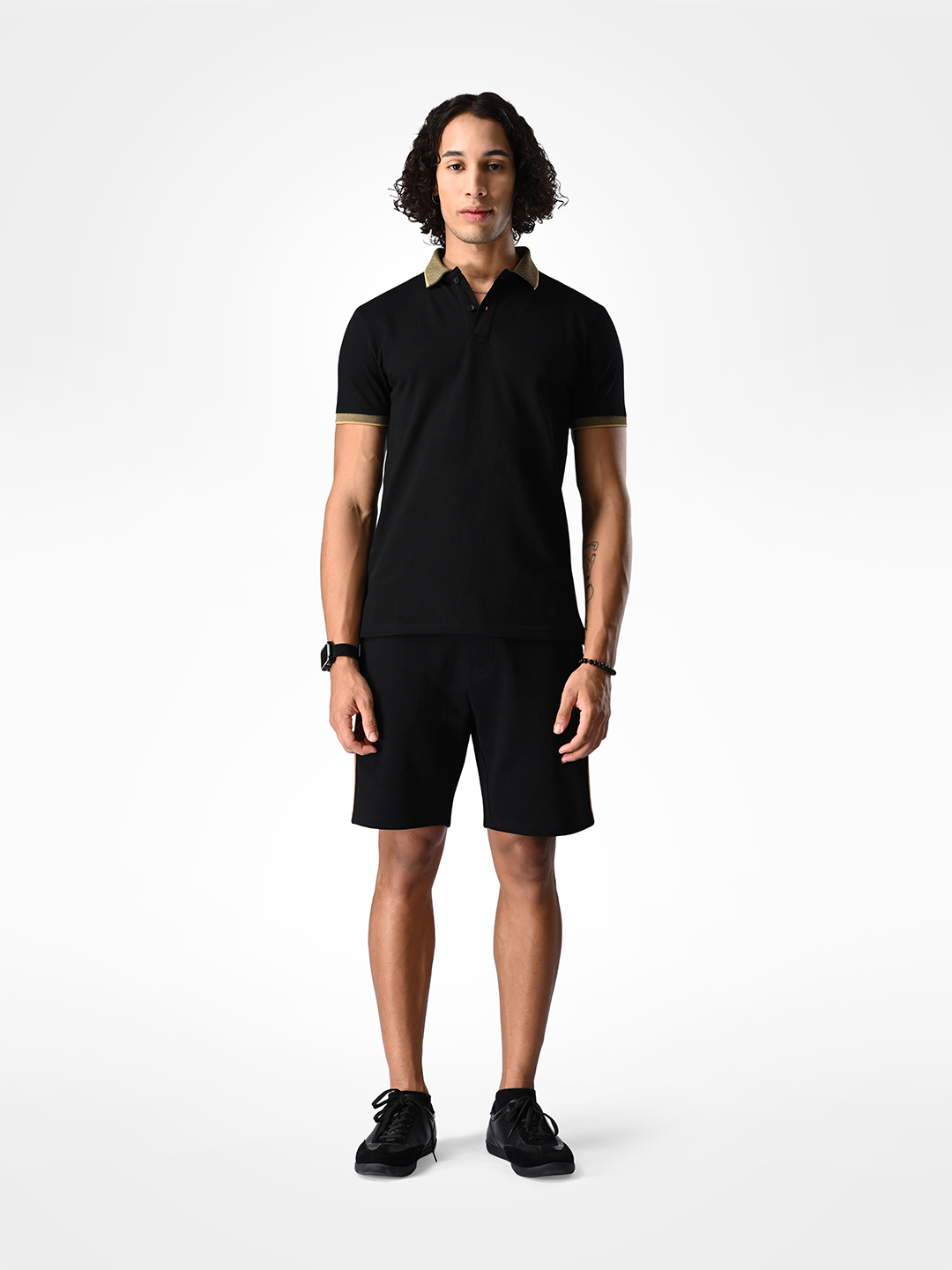 Supa Black & Gold Polo T-shirt (6)