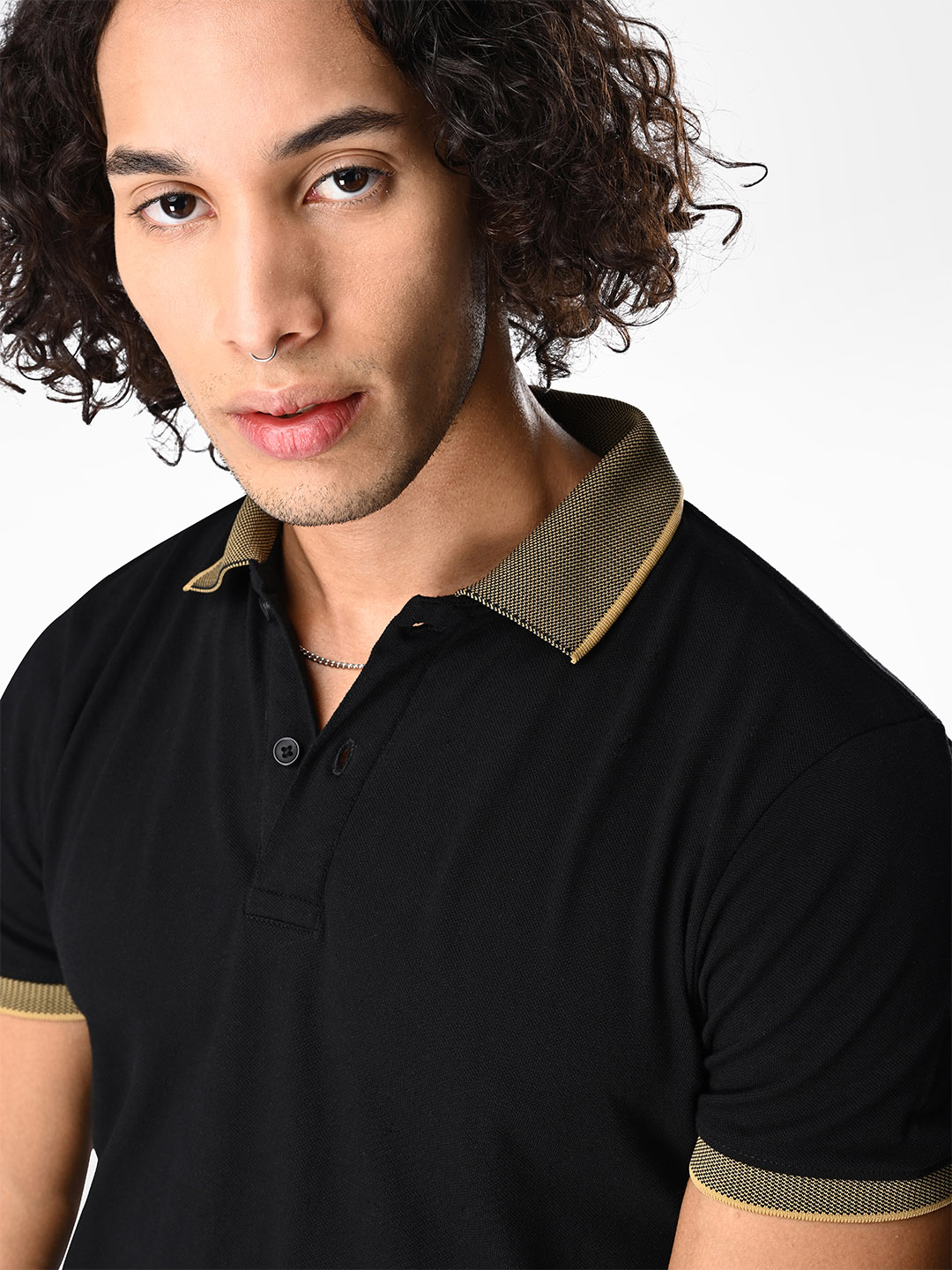 Supa Black & Gold Polo T-shirt (5)