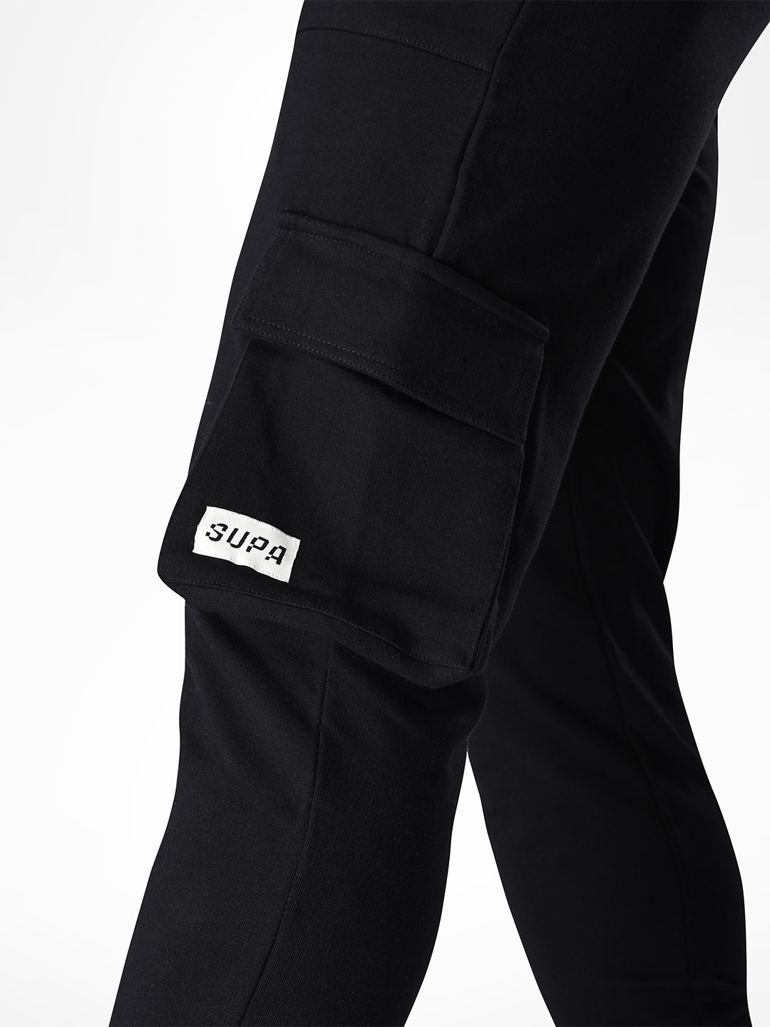 Supa Black Logo Printed Joggers (9)