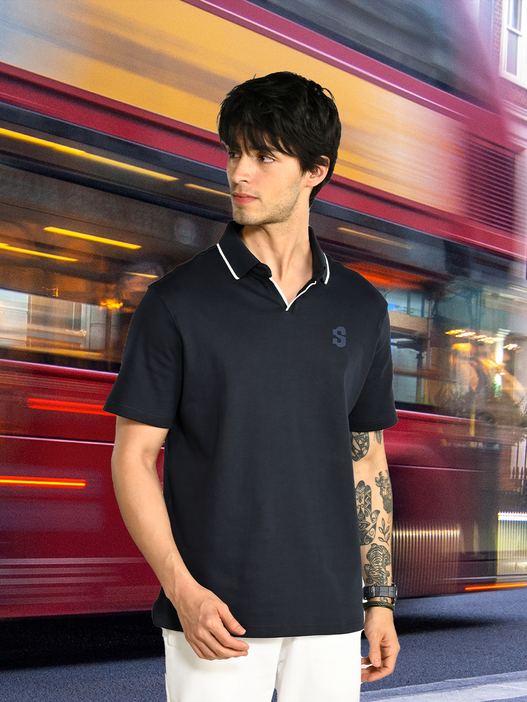 Supa Black Polo T-shirt (2)