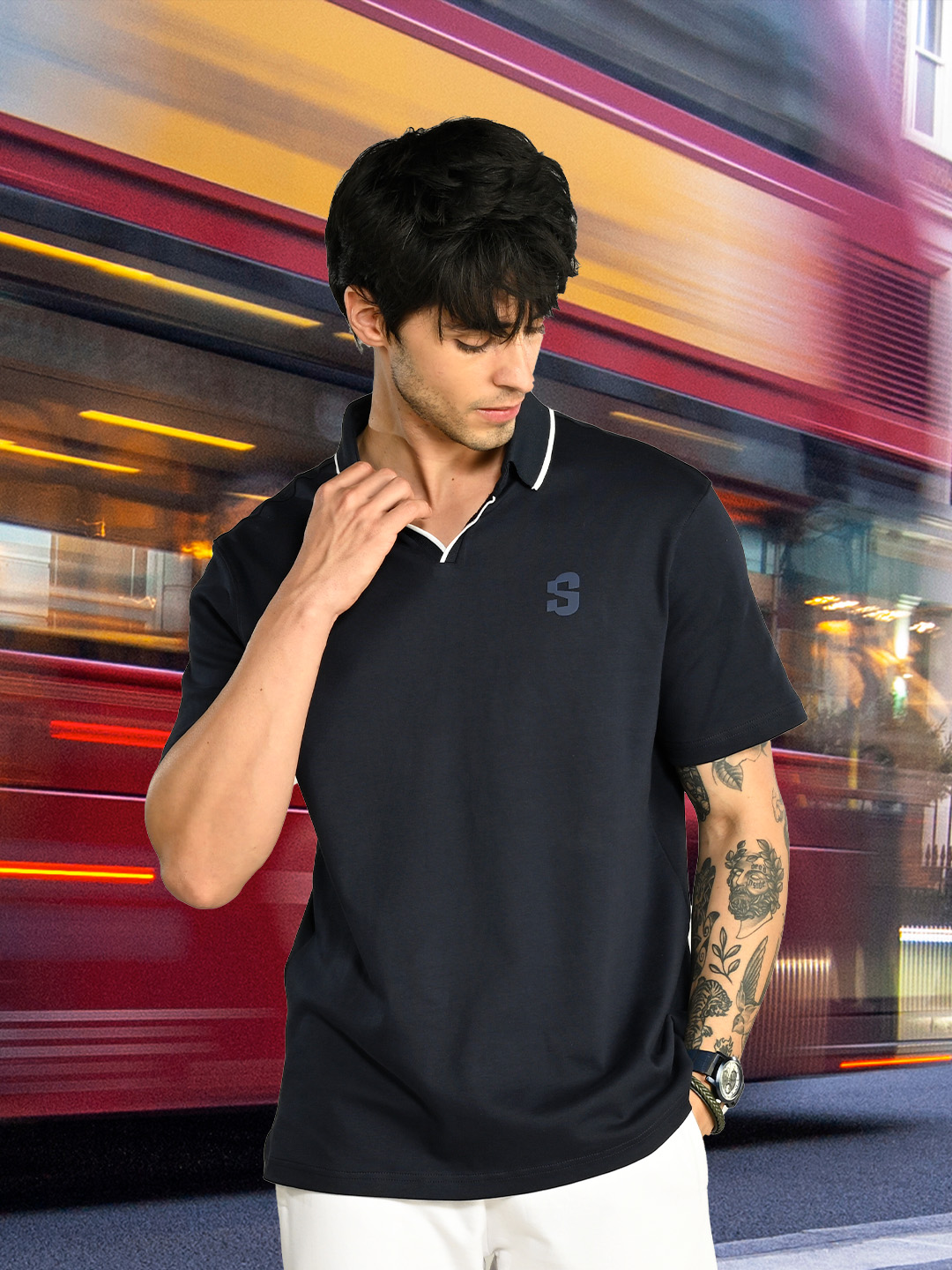 Supa Black Polo T-shirt (3)