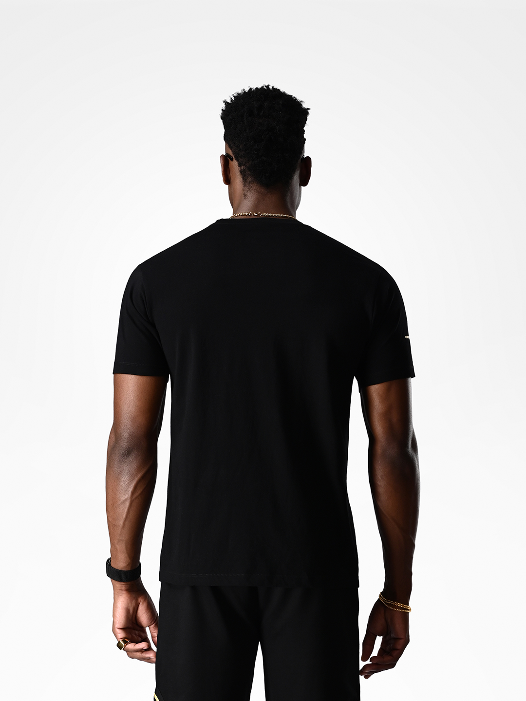 Supa Black T-shirt With Gold Strip (4)