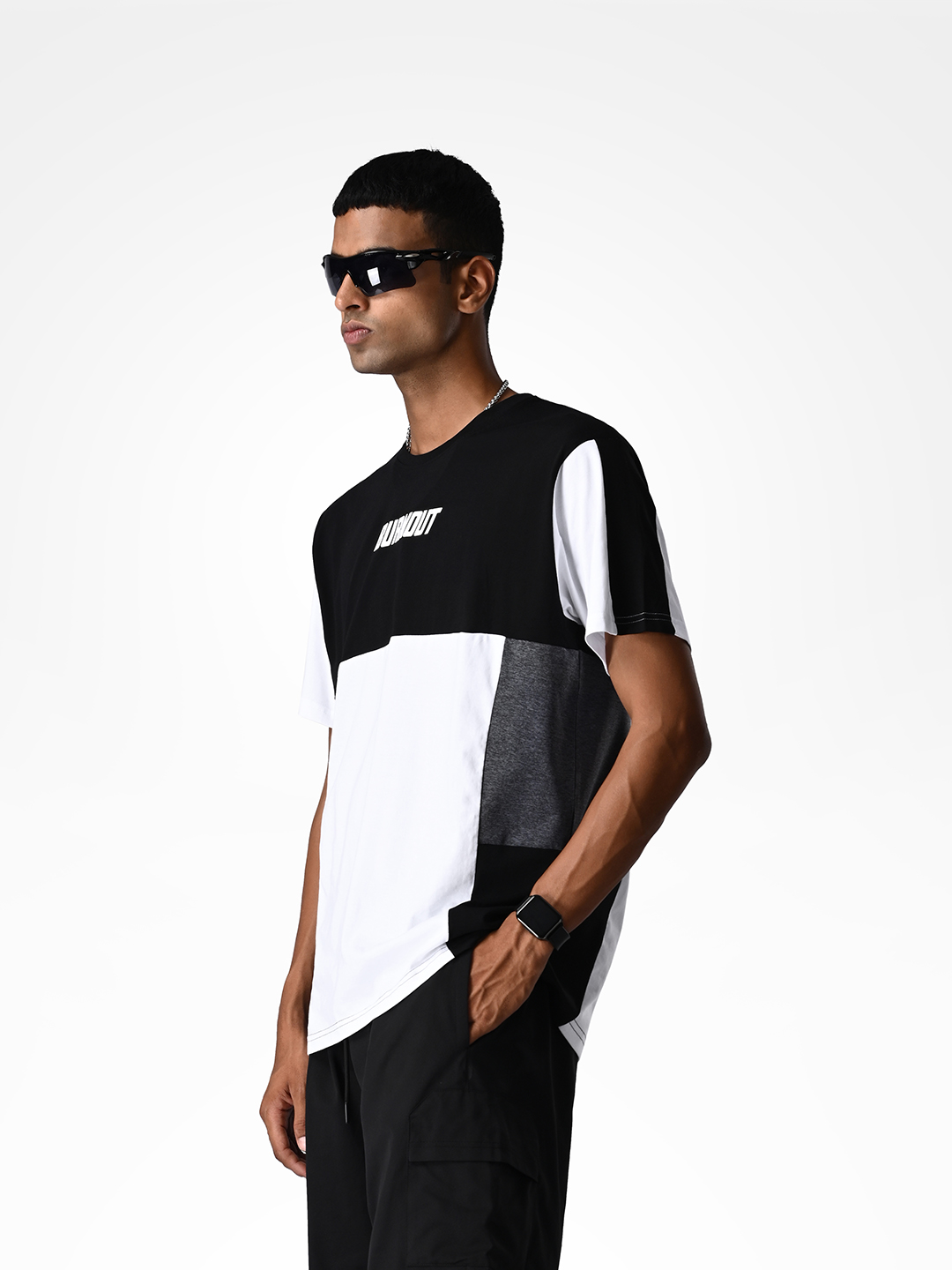 Supa Burnout Black and Whitee Printed Oversized T-shirt (3)
